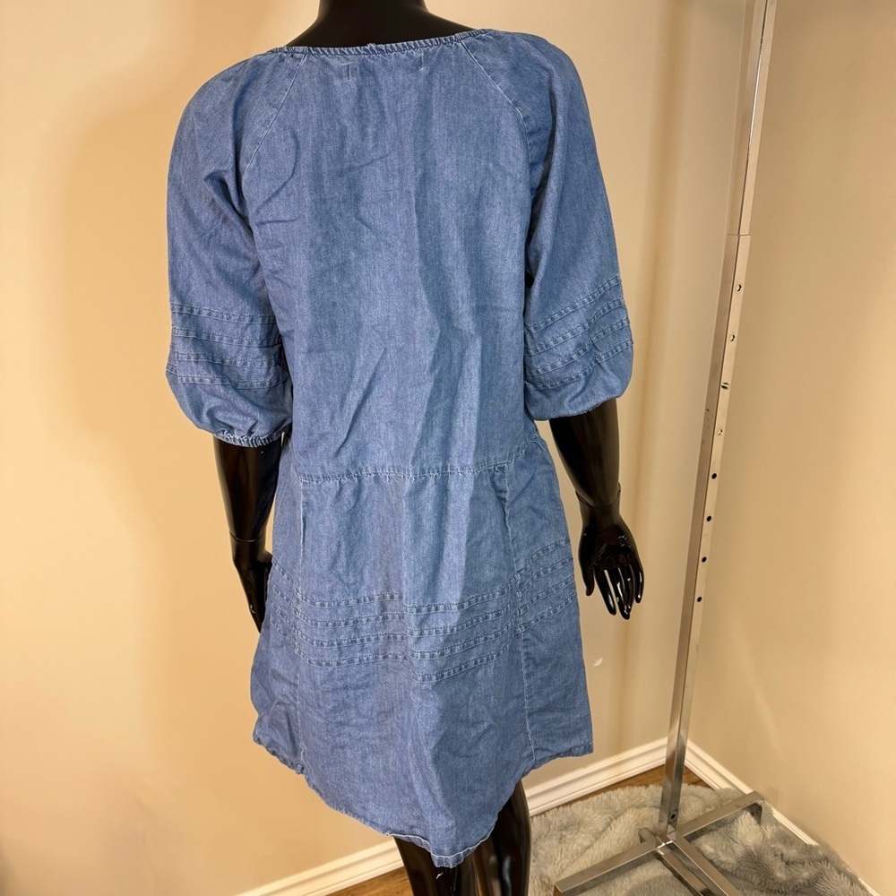 Standard Grace Chambray Babydoll Dress – Size Small | Farmer’s Market Dress - Picture 3 of 4